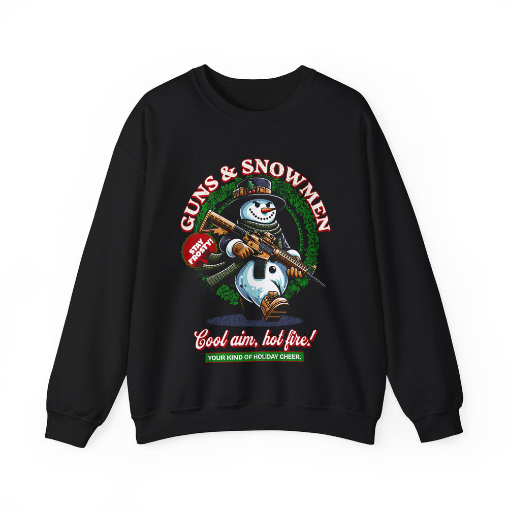 GUNS AND SNOWMEN XMAS SWEATSHIRT