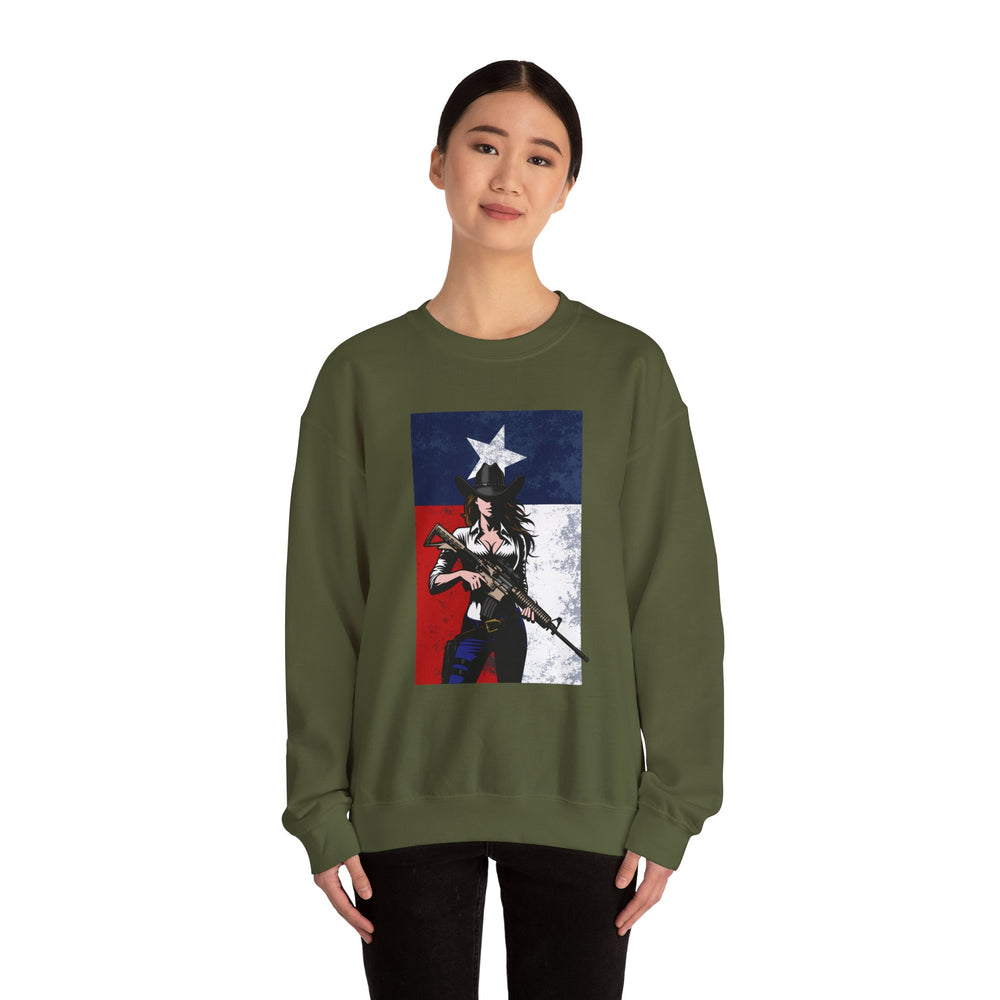 COWGIRL TEXAS FLAG SWEATSHIRT