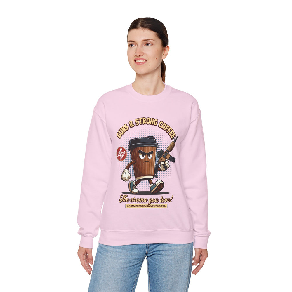 GUNS AND STRONG COFFEE SWEATSHIRT