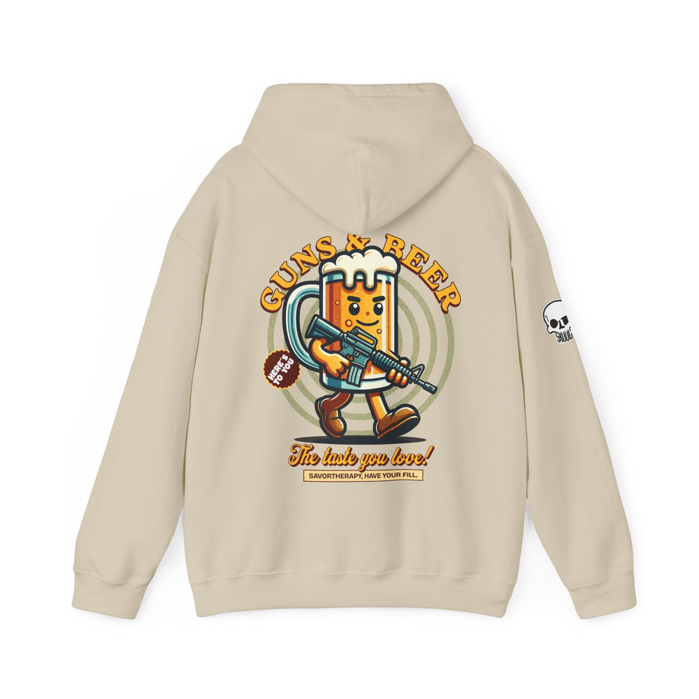 GUNS AND BEER VINTAGE HOODIE