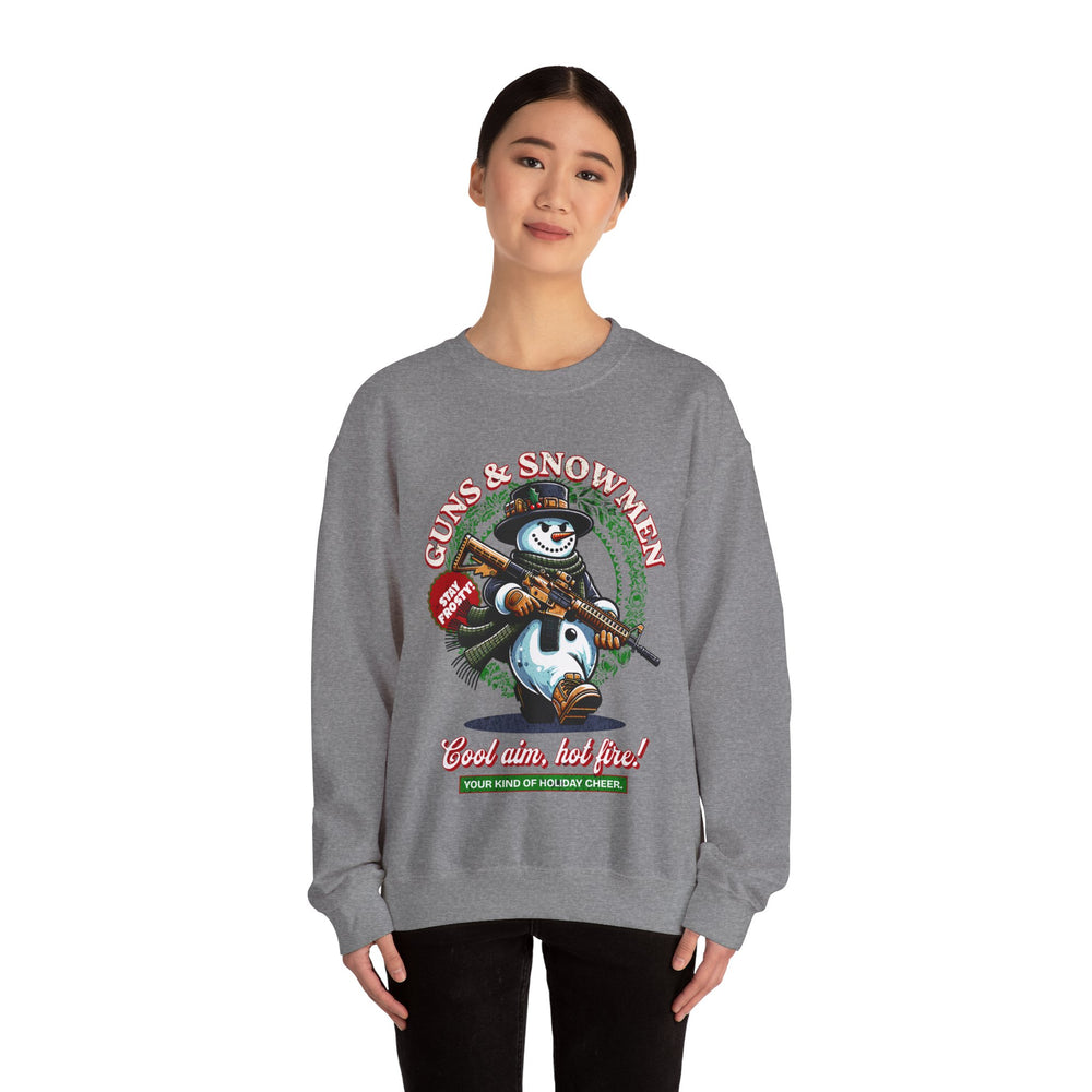 GUNS AND SNOWMEN XMAS SWEATSHIRT