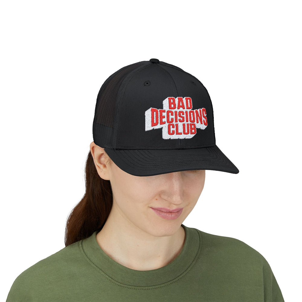 BAD DECISIONS CLUB SNAP TRUCKER HAT