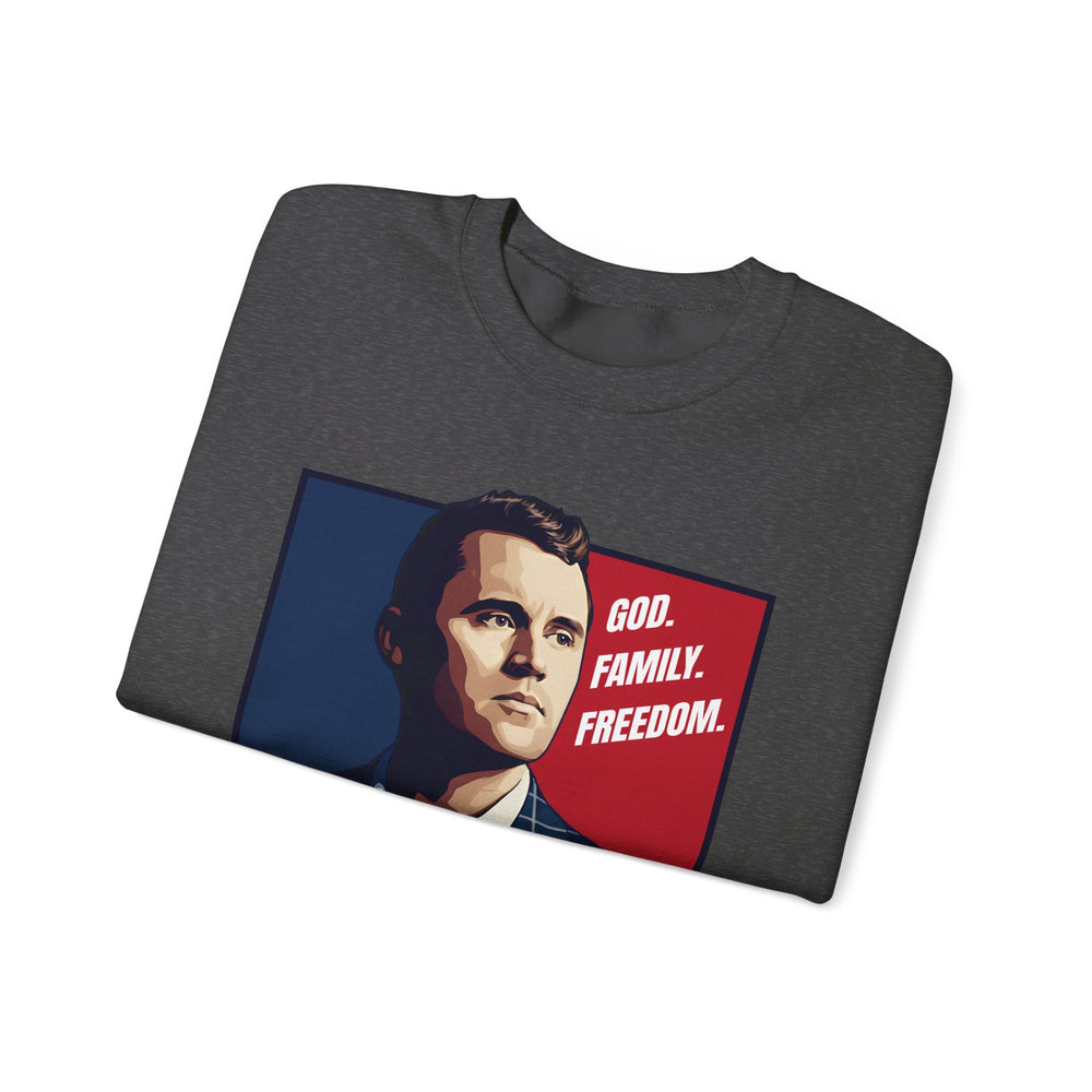 GOD. FAMILY. FREEDOM CHARLIE KIRK SWEATSHIRT