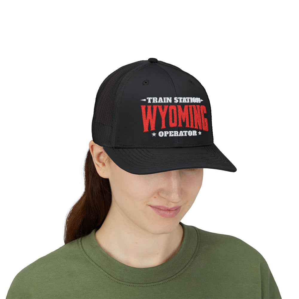TRAIN STATION WYOMING SNAP TRUCKER HAT