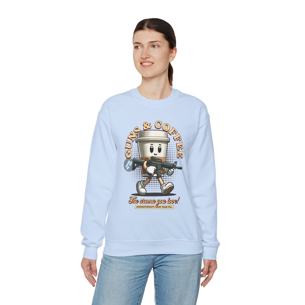 GUNS AND COFFEE VINTAGE SWEATSHIRT