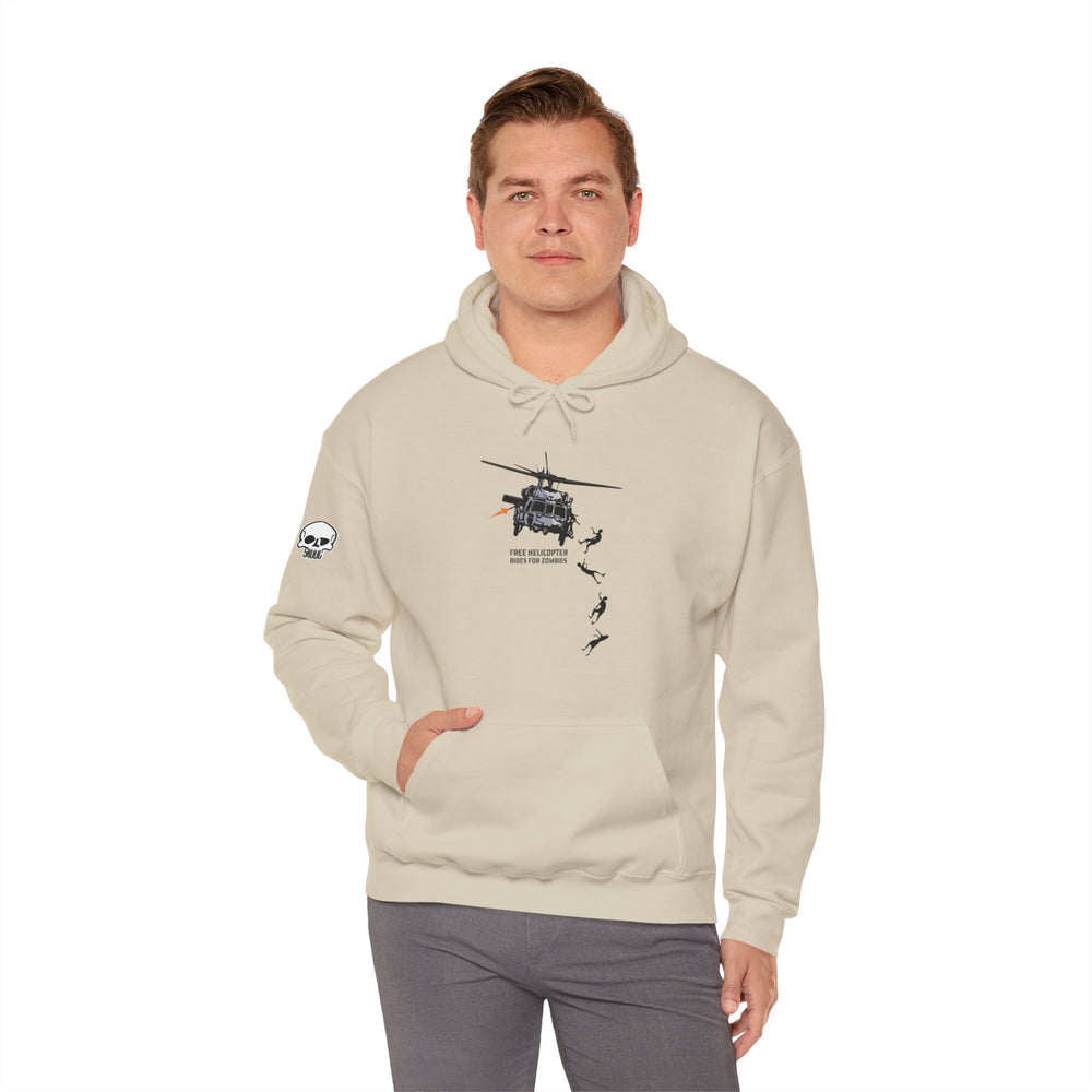 FREE HELICOPTER RIDES FOR ZOMBIES HOODIE