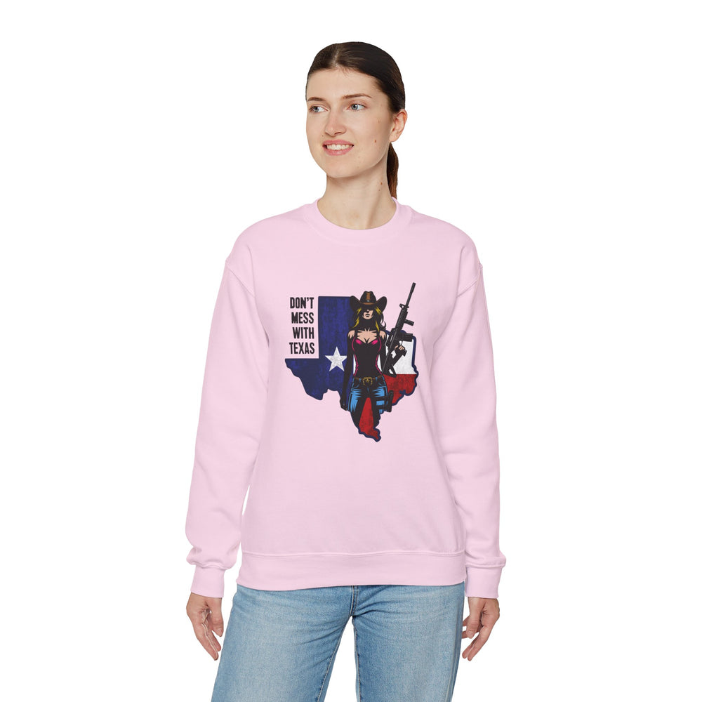 COWGIRL DON'T MESS WITH TEXAS SWEATSHIRT