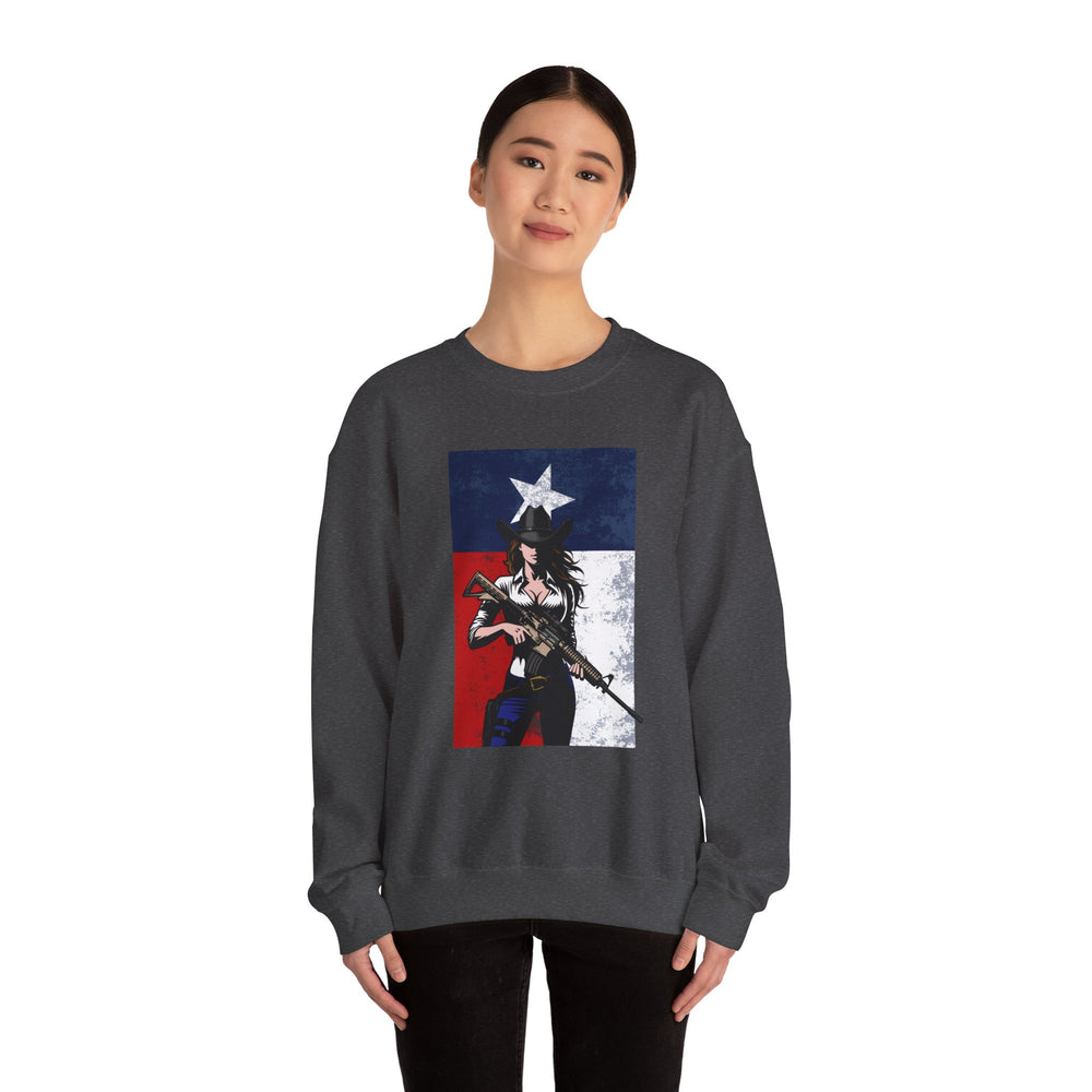 COWGIRL TEXAS FLAG SWEATSHIRT