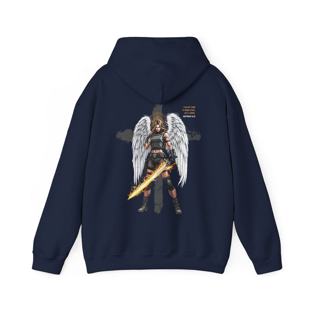 FEMALE ARCHANGEL MATTHEW 10:34 HOODIE