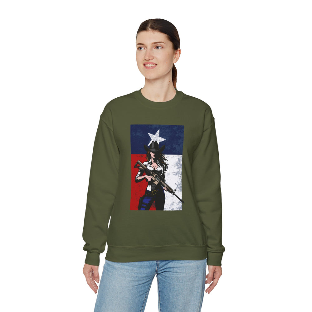 COWGIRL TEXAS FLAG SWEATSHIRT