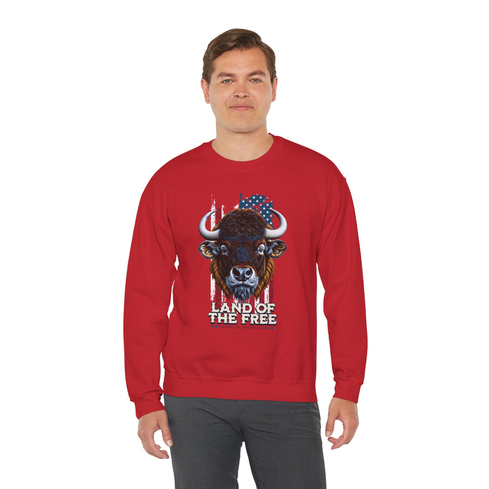 LAND OF THE FREE BISON SWEATSHIRT