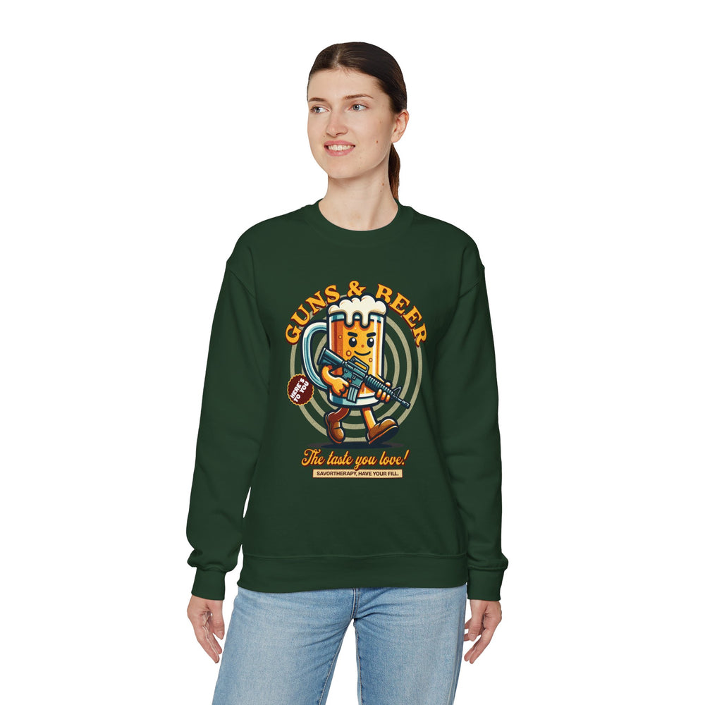 GUNS AND BEER VINTAGE SWEATSHIRT