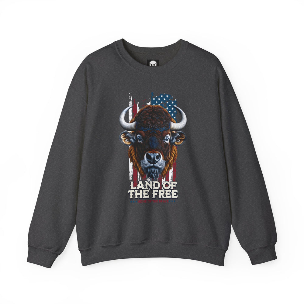 LAND OF THE FREE BISON SWEATSHIRT