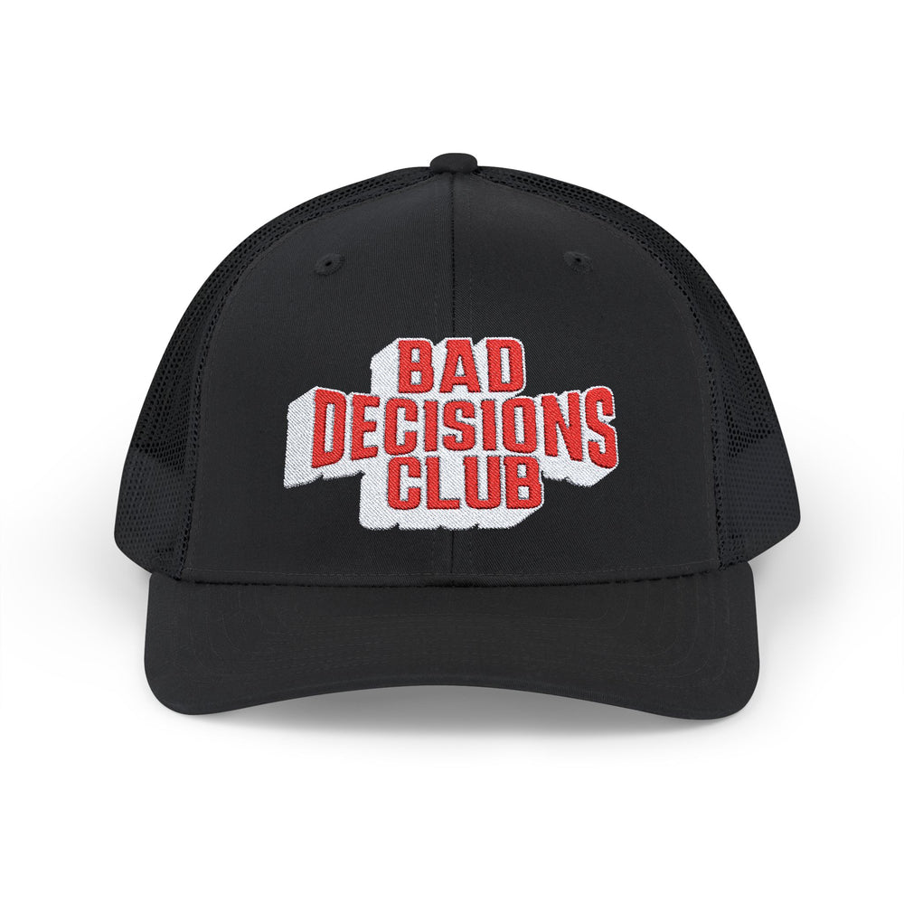 BAD DECISIONS CLUB SNAP TRUCKER HAT