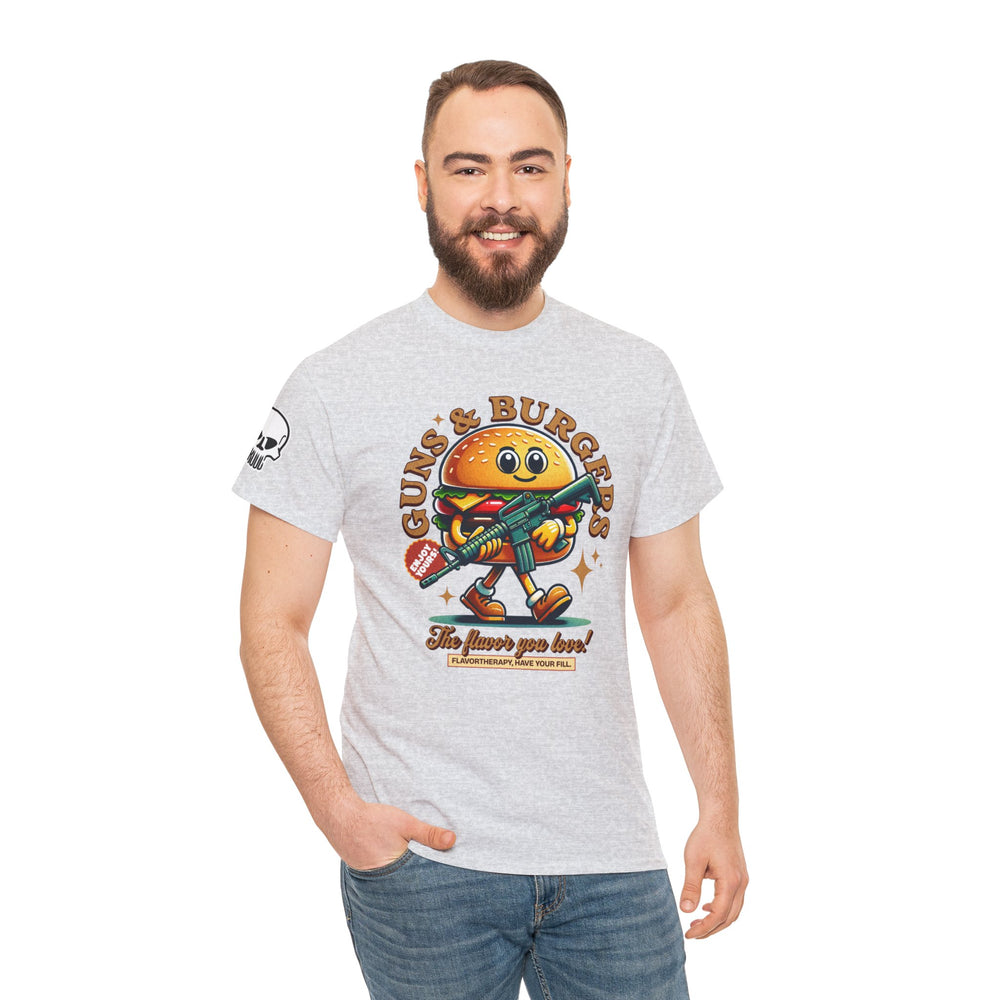 GUNS AND BURGERS VINTAGE T SHIRT