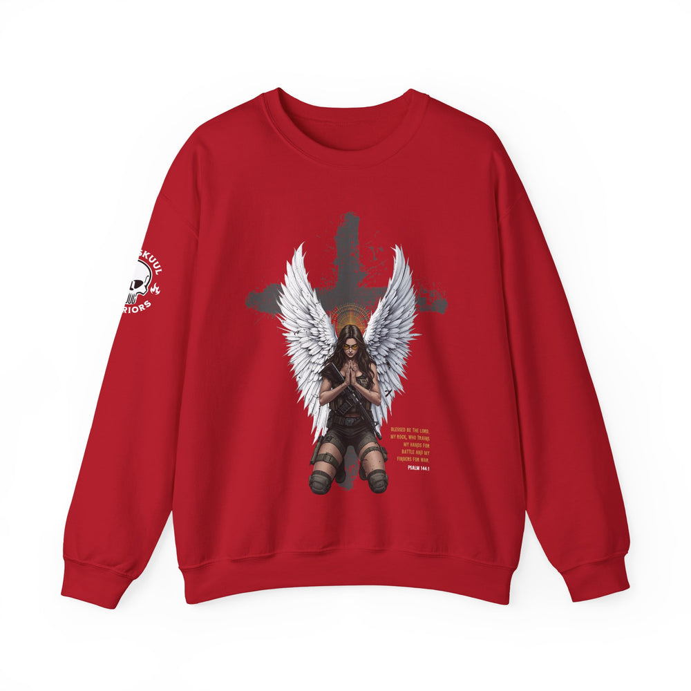 FEMALE ARCHANGEL PSALM 144:1 SWEATSHIRT