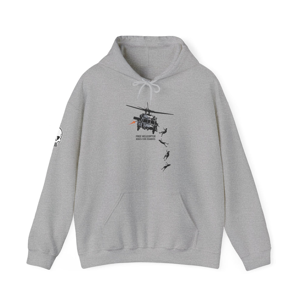 FREE HELICOPTER RIDES FOR ZOMBIES HOODIE