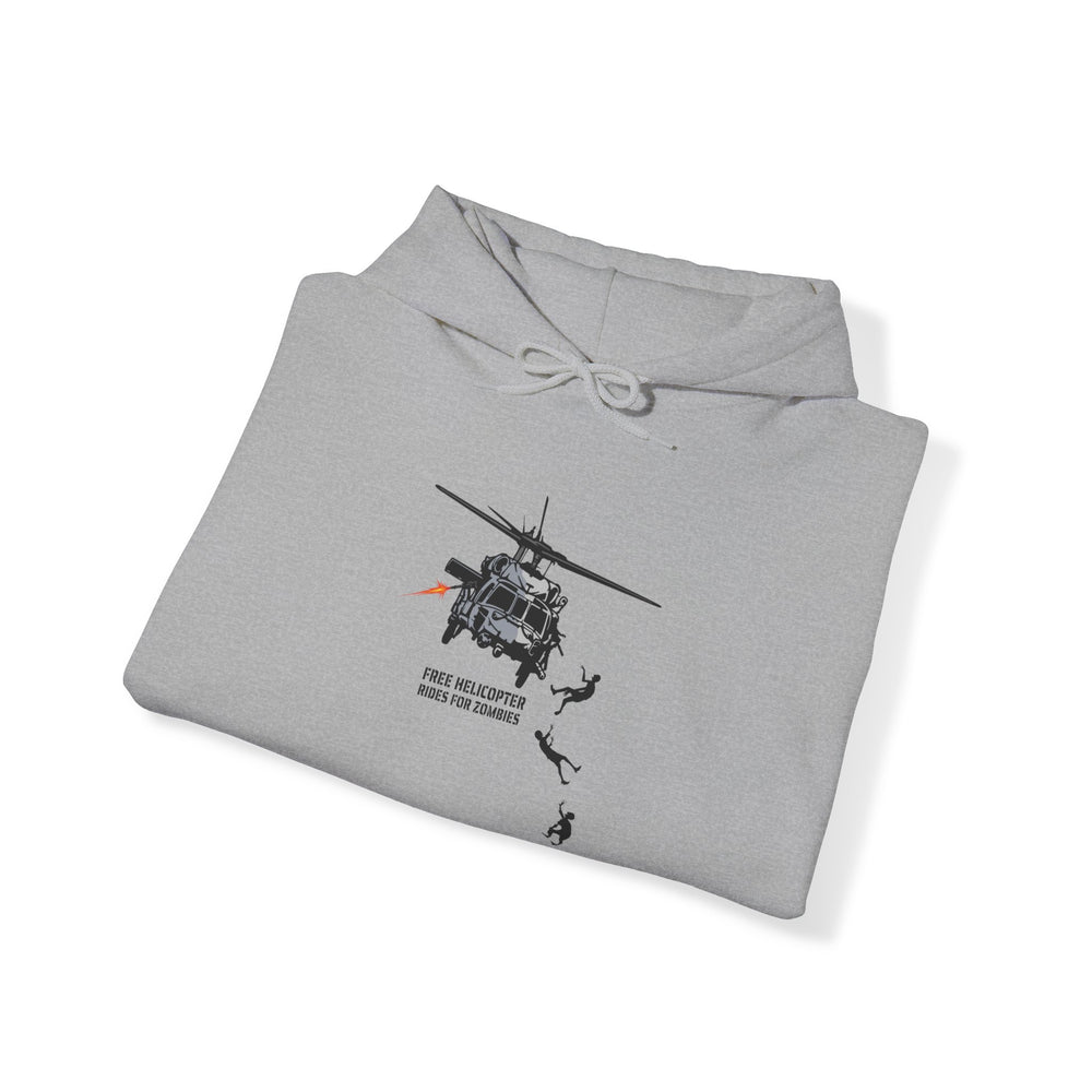 FREE HELICOPTER RIDES FOR ZOMBIES HOODIE