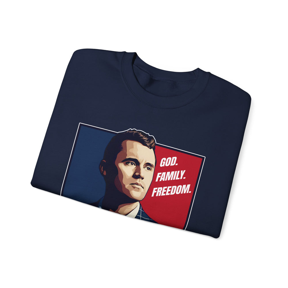 GOD. FAMILY. FREEDOM CHARLIE KIRK SWEATSHIRT