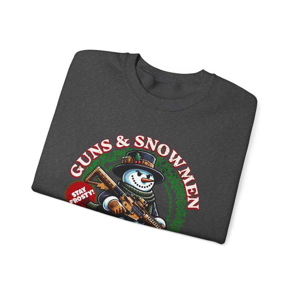 GUNS AND SNOWMEN XMAS SWEATSHIRT