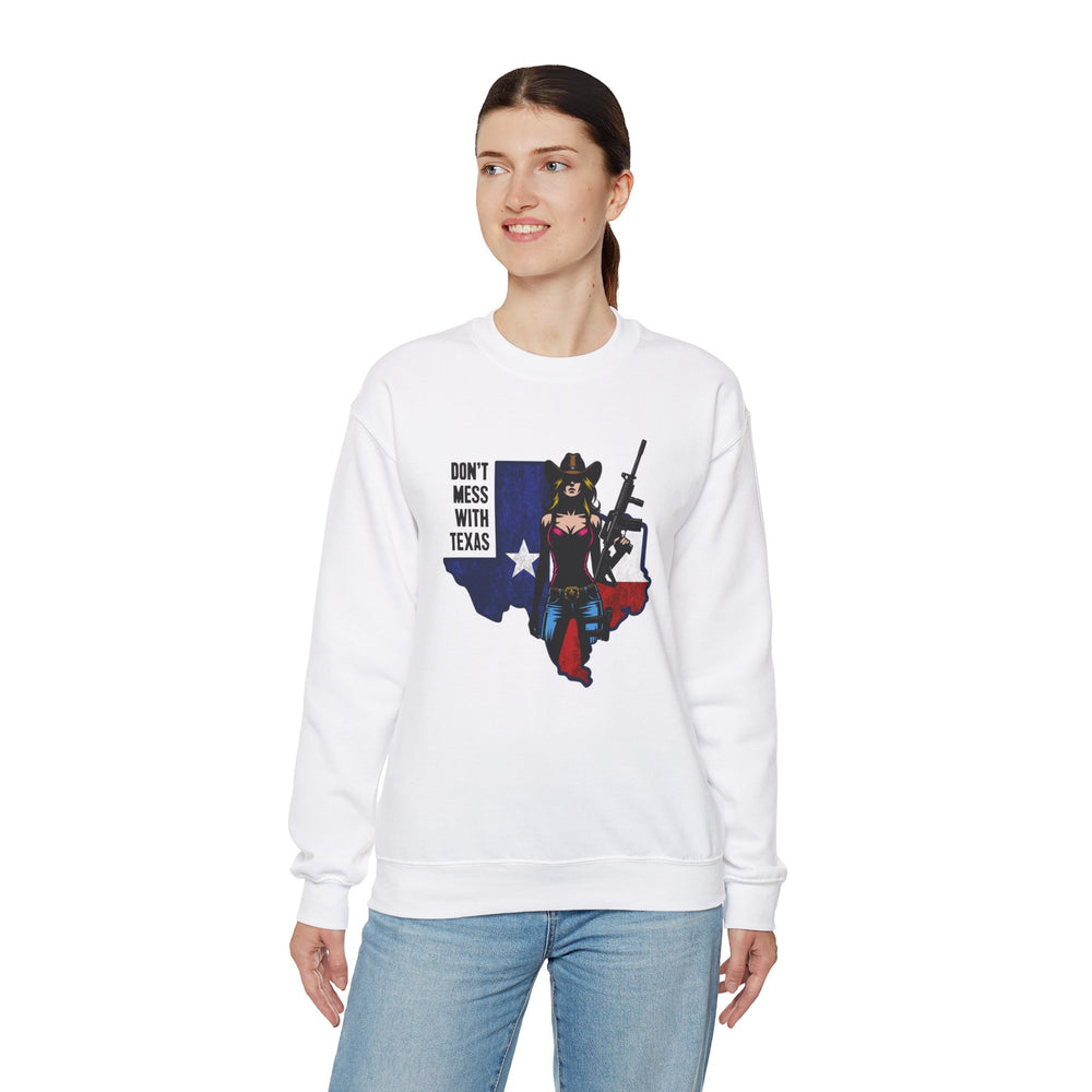 COWGIRL DON'T MESS WITH TEXAS SWEATSHIRT