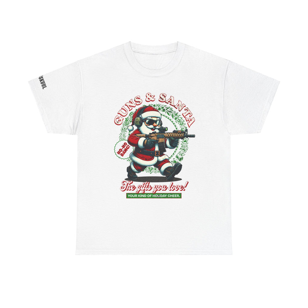 GUNS AND SANTA T SHIRT