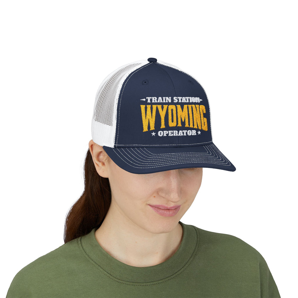 TRAIN STATION WYOMING SNAP TRUCKER HAT