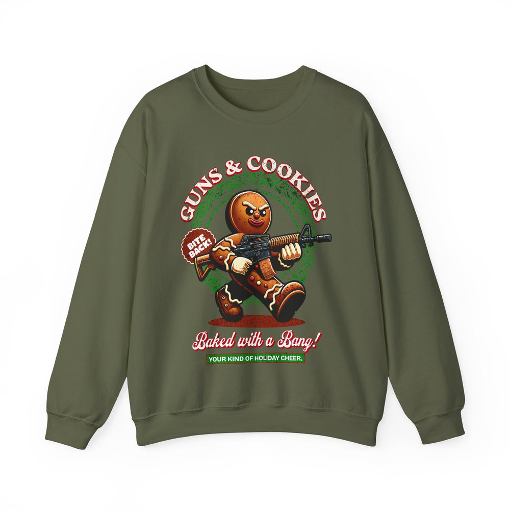 GUNS AND COOKIES XMAS SWEATSHIRT