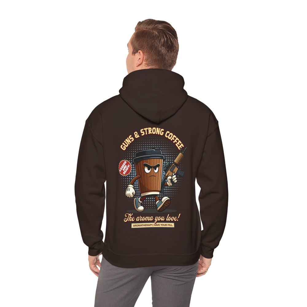 GUNS AND STRONG COFFEE HOODIE