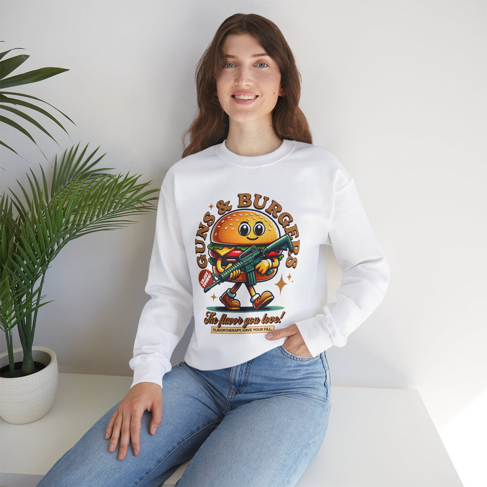 GUNS AND BURGERS VINTAGE SWEATSHIRT