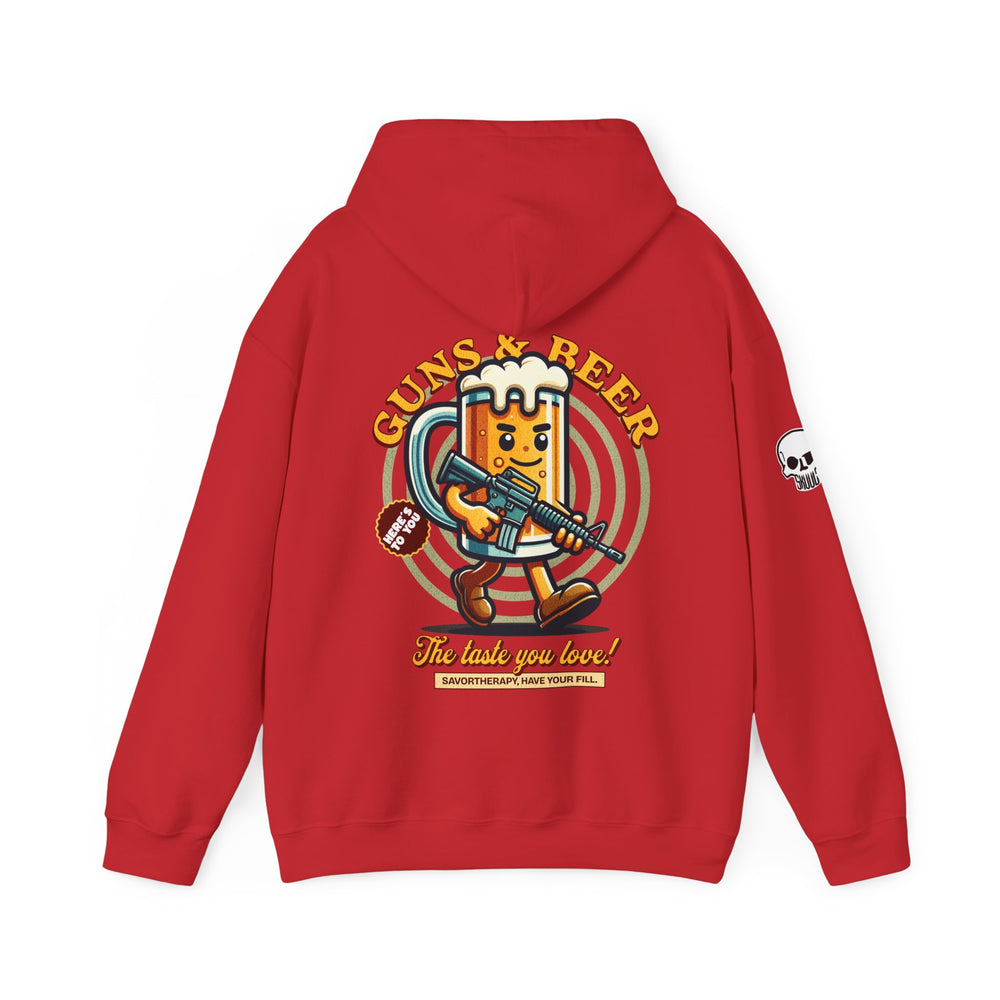 GUNS AND BEER VINTAGE HOODIE