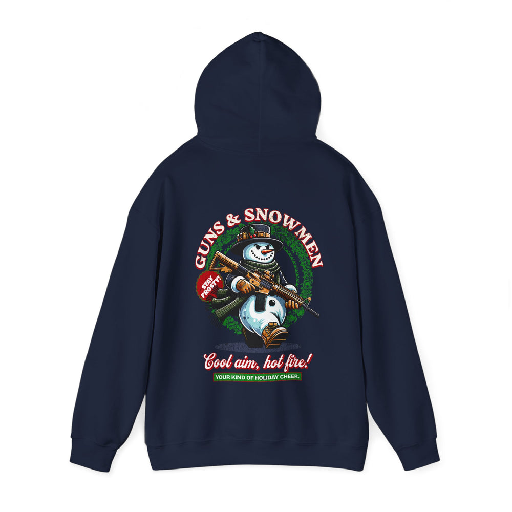 GUNS AND SNOWMEN XMAS HOODIE