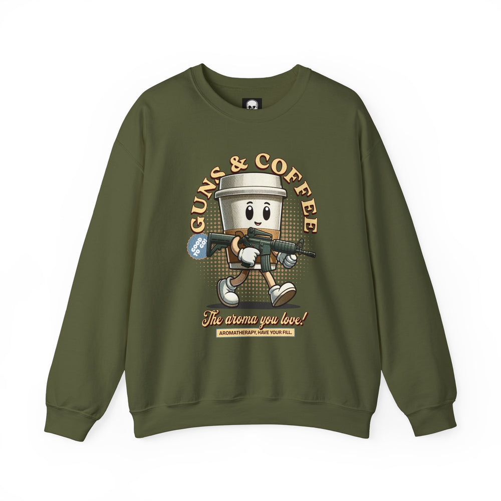 GUNS AND COFFEE VINTAGE SWEATSHIRT