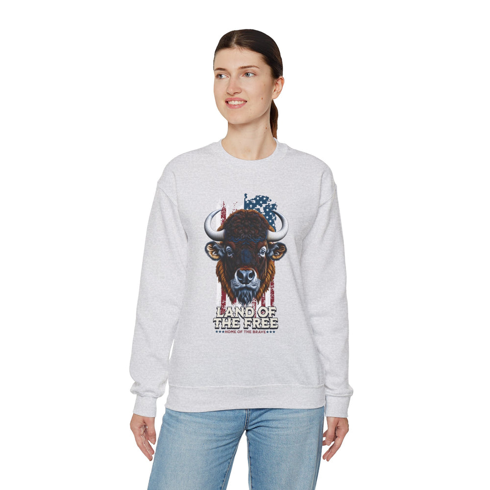 LAND OF THE FREE BISON SWEATSHIRT