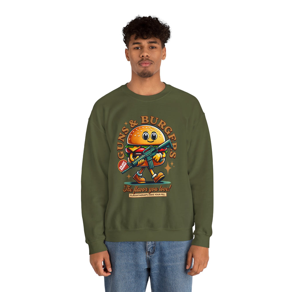 GUNS AND BURGERS VINTAGE SWEATSHIRT