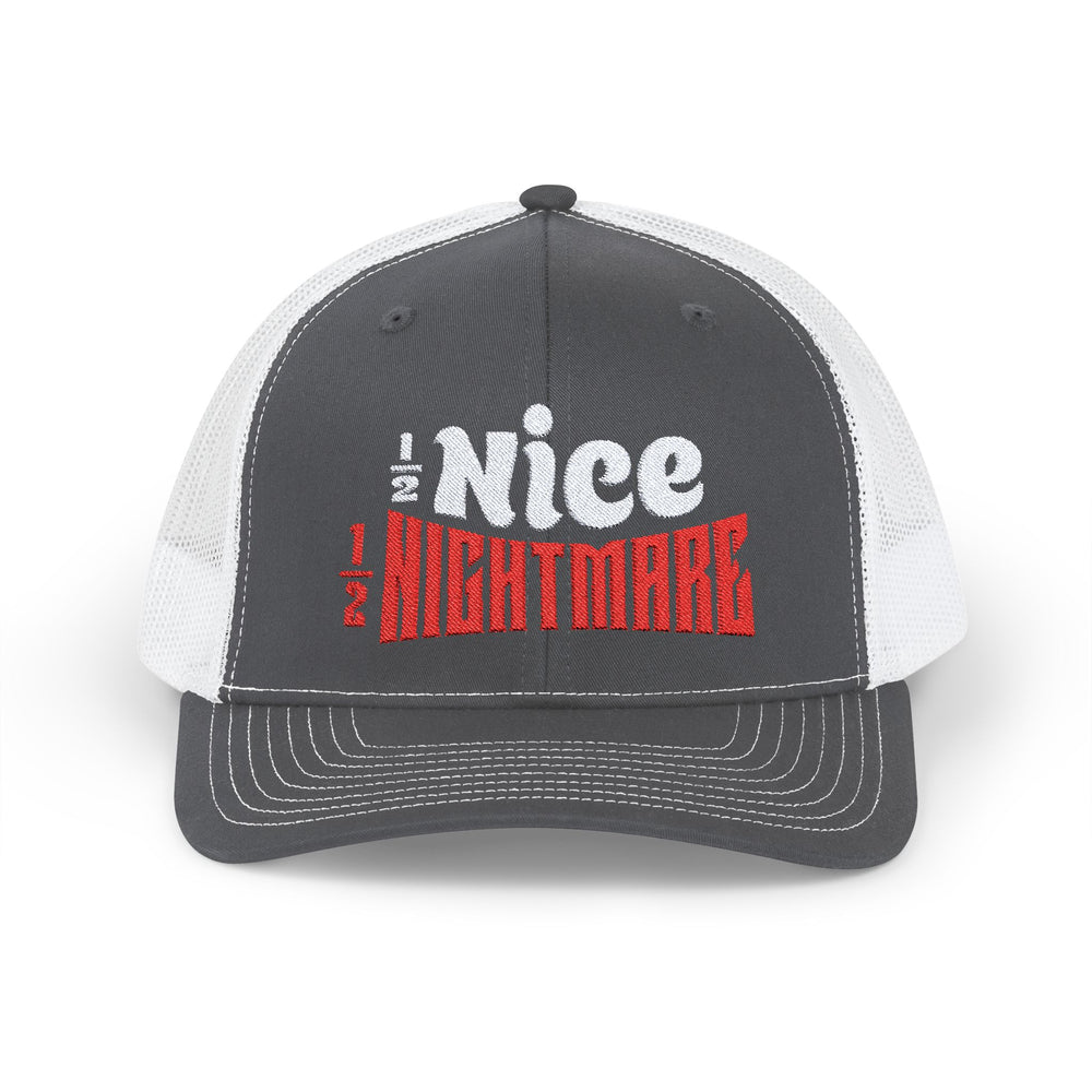 HALF NICE HALF NIGHTMARE TRUCKER HAT