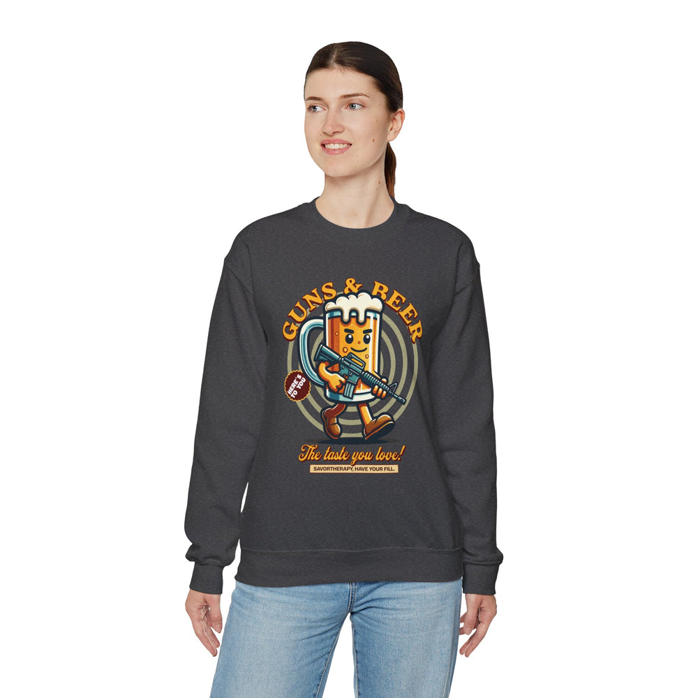 GUNS AND BEER VINTAGE SWEATSHIRT