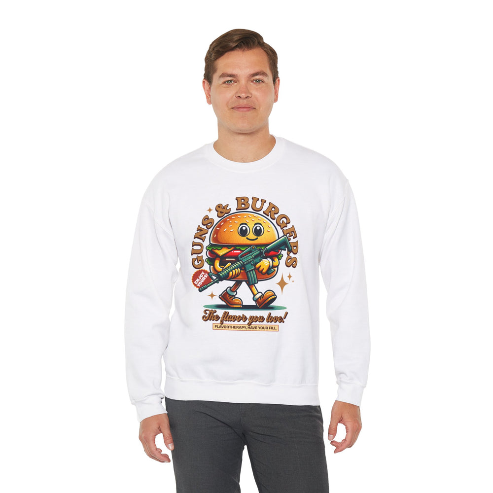 GUNS AND BURGERS VINTAGE SWEATSHIRT