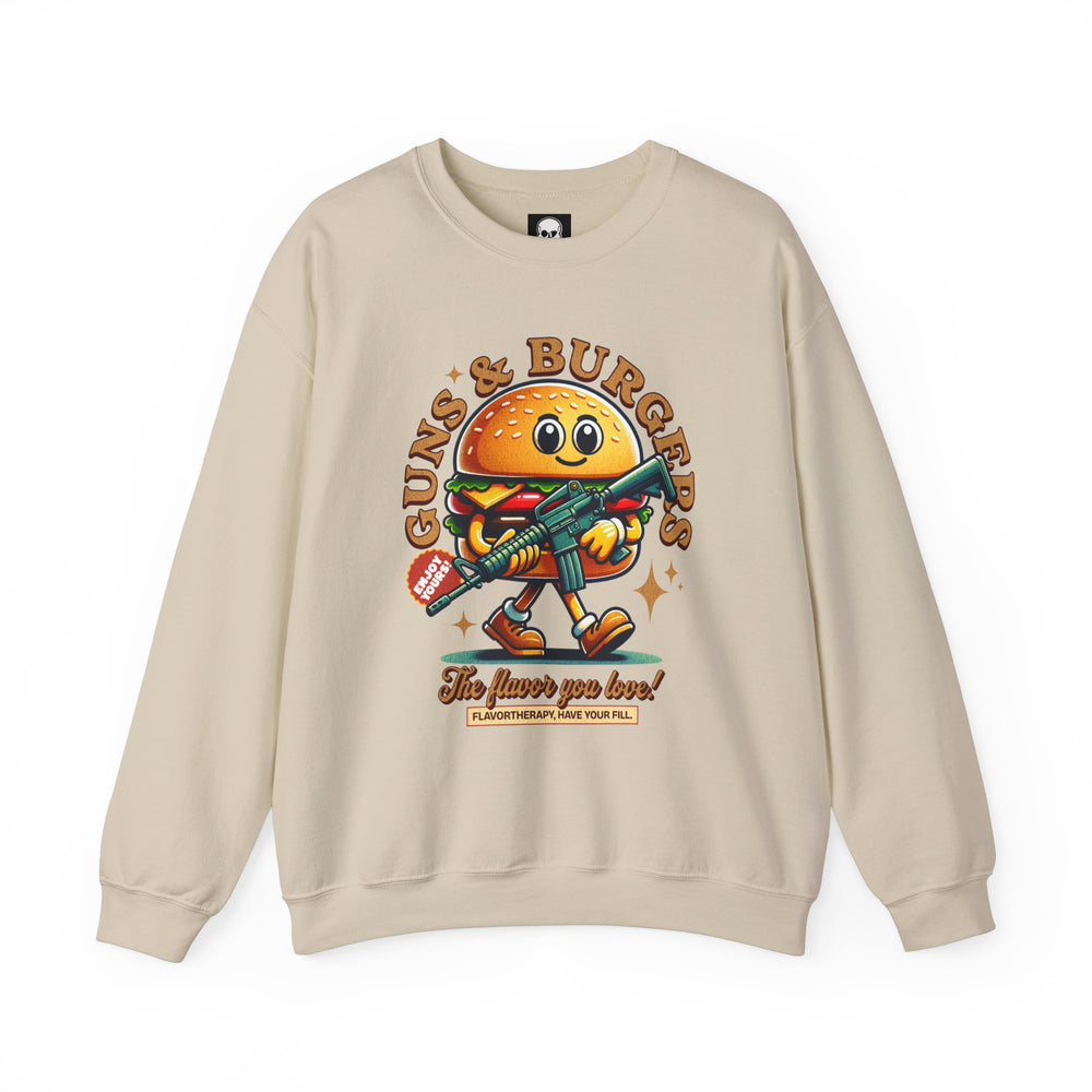 GUNS AND BURGERS VINTAGE SWEATSHIRT