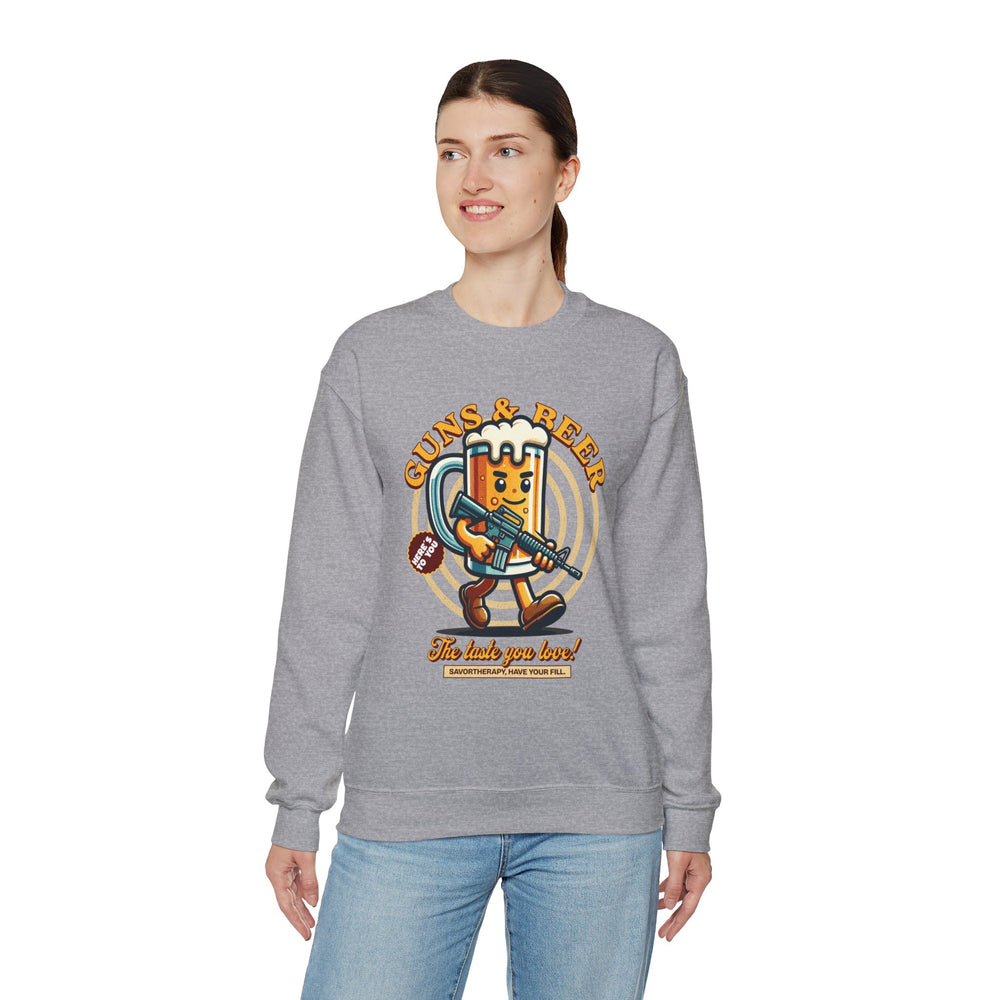 GUNS AND BEER VINTAGE SWEATSHIRT