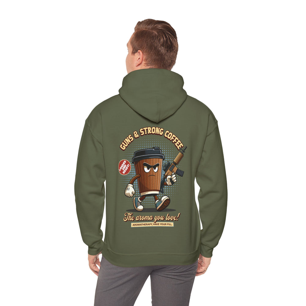 GUNS AND STRONG COFFEE HOODIE