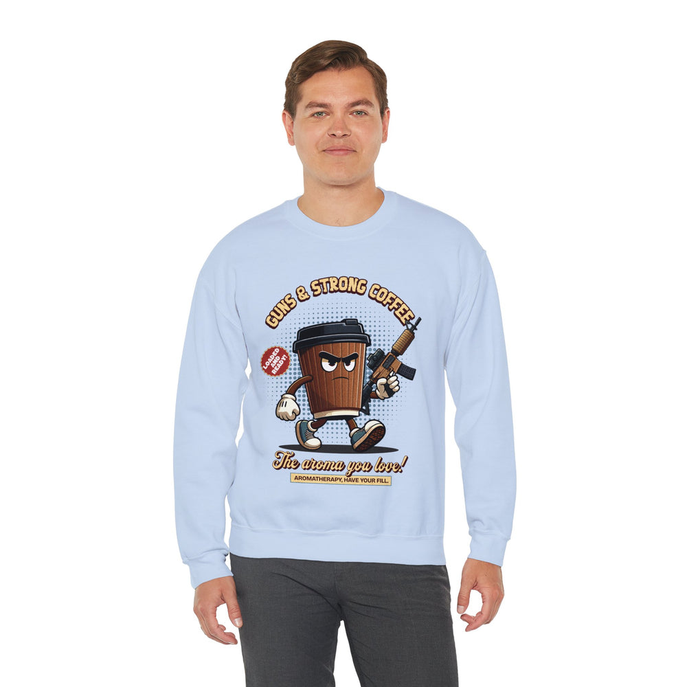 GUNS AND STRONG COFFEE SWEATSHIRT