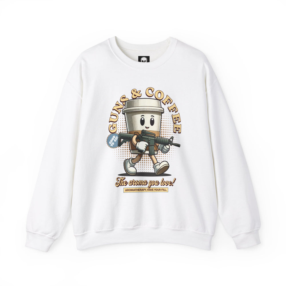 GUNS AND COFFEE VINTAGE SWEATSHIRT