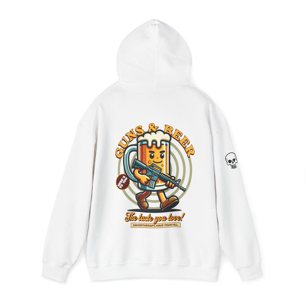 GUNS AND BEER VINTAGE HOODIE