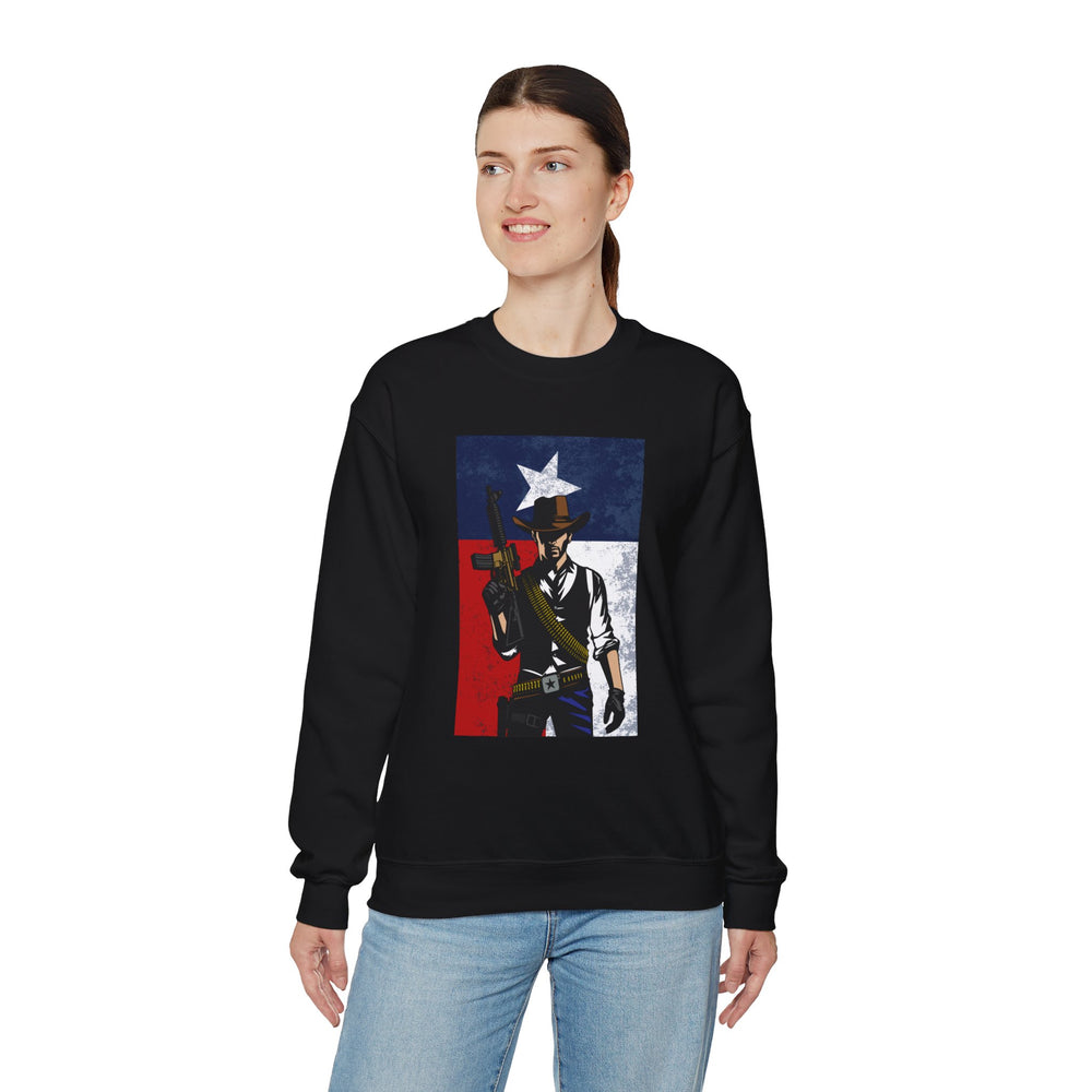 COWBOY TEXAS FLAG SWEATSHIRT