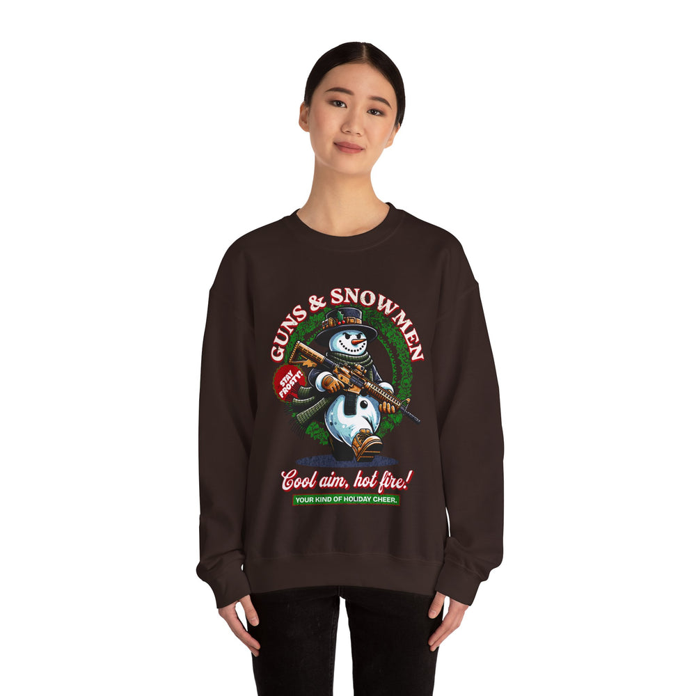 GUNS AND SNOWMEN XMAS SWEATSHIRT