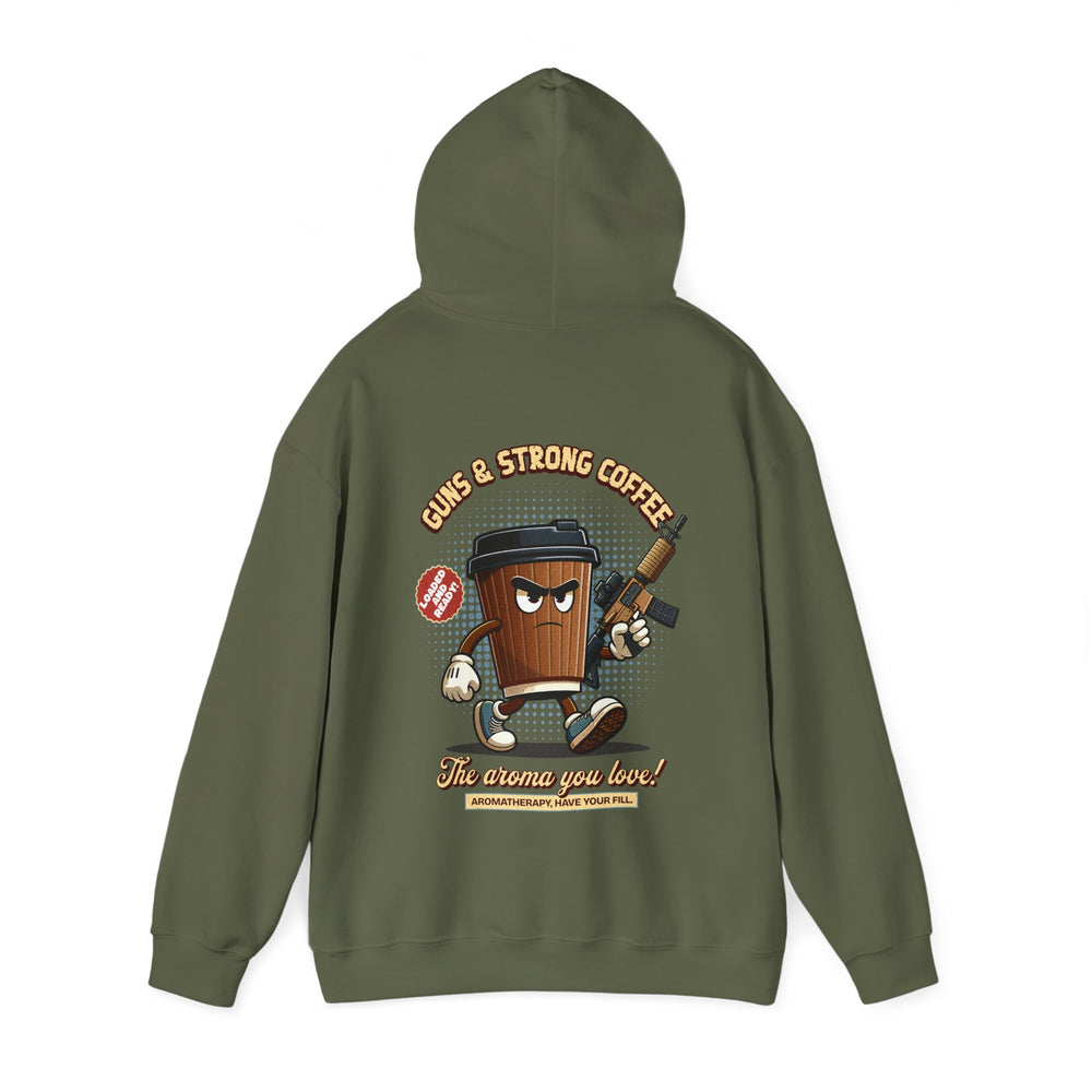 GUNS AND STRONG COFFEE HOODIE