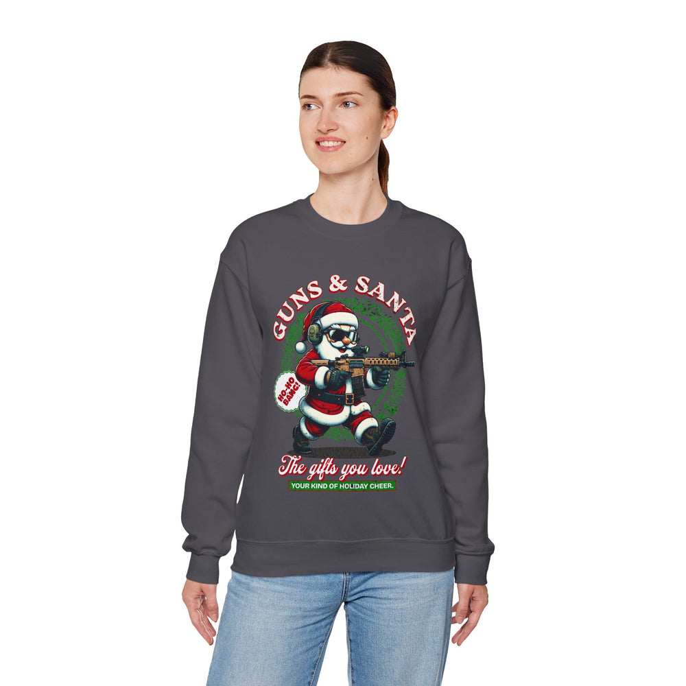 GUNS AND SANTA SWEATSHIRT