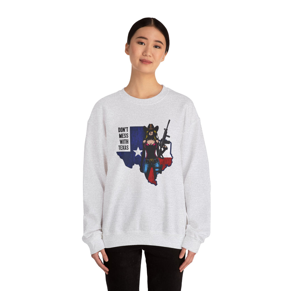 COWGIRL DON'T MESS WITH TEXAS SWEATSHIRT