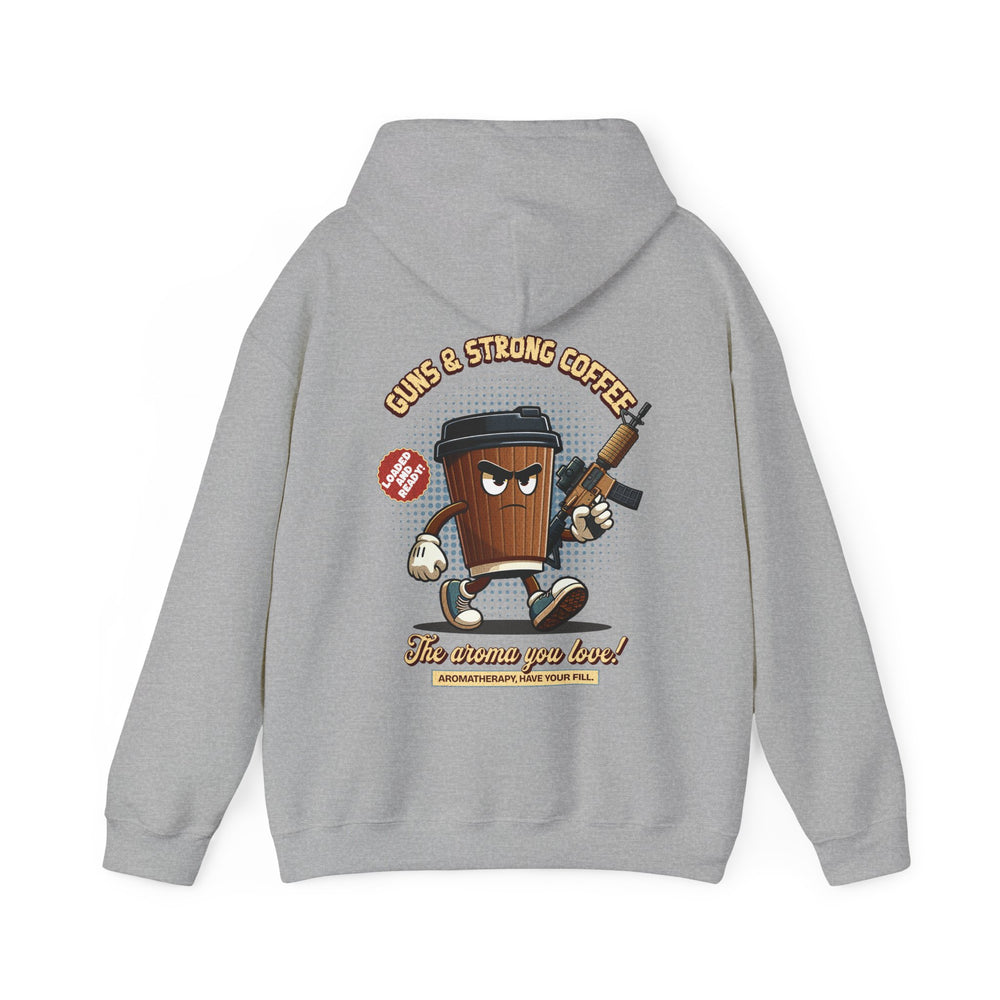 GUNS AND STRONG COFFEE HOODIE